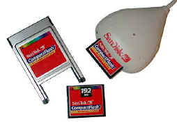 192 Meg Compact Flash Card, Type II Adapter, and ImageMate CompactFlash Card Reader