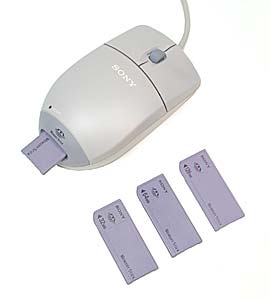 Sony's mouse/memory stick reader and memory sticks