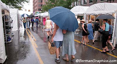 2002 Ann Arbor art fair in the rain