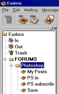 Sorting forum posts into respective mailboxes in Eudora