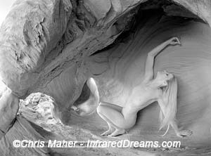 Chrios Maher's black and white infrared nudes