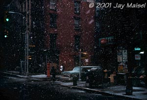  2001 Jay Maisel - First Snow Elizabeth St.