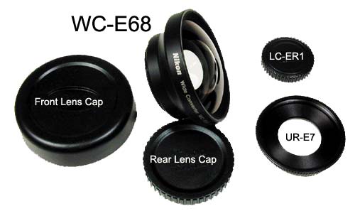 WC-E68 Wide Angle Lens and accessories