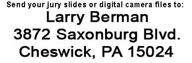 Send your jury slides or digital camera files to Larry Berman